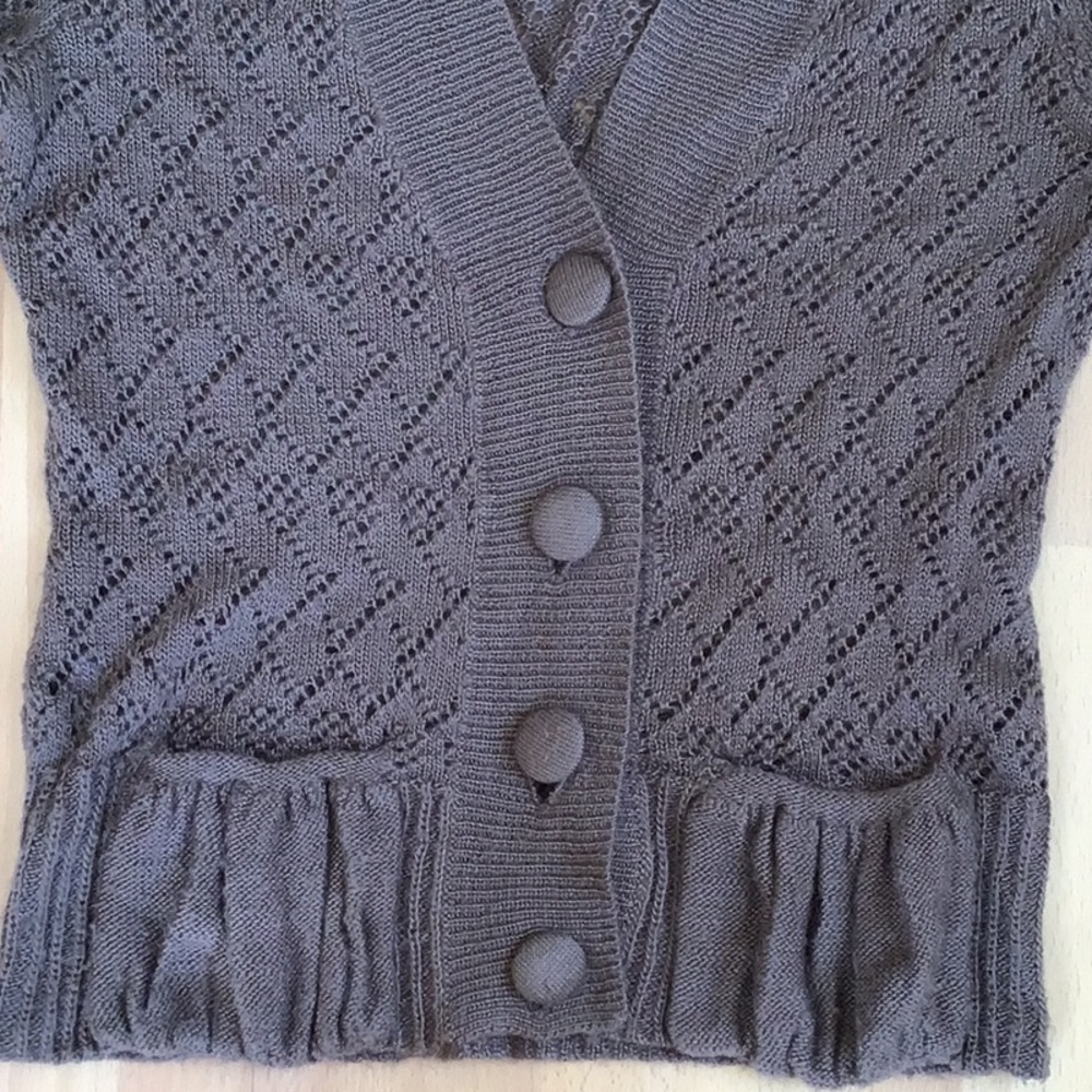Urban Outfitters RARE Lux Crochet Granny Hooded Cardigan Sweater - Picture 4 of 12